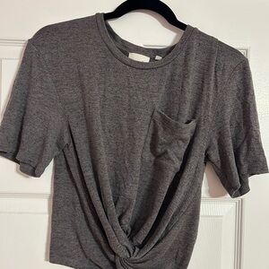 Wilfred Charcoal Knotted Crop Top